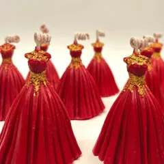 Grace, tradition, and elegance captured in wax. These are my 'Bridal Affair' dress-shaped candles, perfect as bridesmaids' gifts or wedding favors.