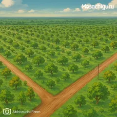 We asked an AI to imagine our Abhivrudhi farm in the style of Studio Ghibli, and the result was pure magic. It captures the serene, animated feeling of our landscapes perfectly.