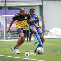 A physical but fair tackle for the ball between two players. Our events encourage healthy competition and sportsmanship, pushing teams to work together under pressure.