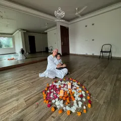 A quiet moment with my daughter after a session. Being a mother deepens my understanding of the need for compassion and connection, both for our children and for our own inner child.
