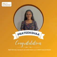 Congratulations to our team member, Prateekshaa, for successfully clearing the Certified Financial Planner (CFP) exam. This achievement reflects her dedication and our firm's commitment to professional excellence.