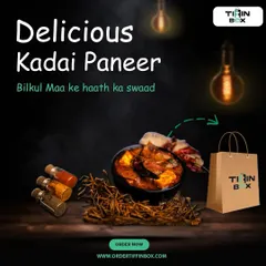 Our delicious Kadai Paneer is made with love, giving it that 'bilkul maa ke haath ka swaad'. We use fresh spices and soft paneer to create a dish that's rich, flavorful, and perfect with roti or rice.