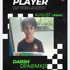 Well done to Darsh, our Player of the Month. The rock at the back, his fearless defending and commanding presence give the team a solid foundation.