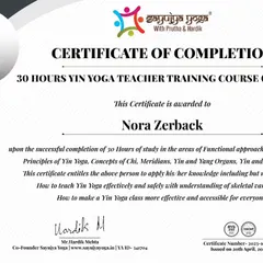 We congratulate another graduate of our online Yin Yoga TTC. Our programs connect seekers from across the globe, building a truly international community.