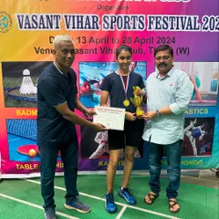 Celebrating our Girls U-15 and U-17 winners and runners-up at the Vasant Vihar Sports Festival. Congratulations to Loree, Anvi, Nishka, and Janhavi on their fantastic performance.