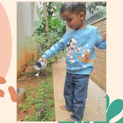 We believe in connecting with nature. A child watering plants learns about responsibility, cause and effect, and how to care for living things. These small tasks build a big sense of purpose.