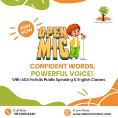 It's not just about speaking, it's about finding your voice. Our Holistic Public Speaking and English classes are designed to build fluency and stage presence in a supportive environment. We use fun formats like Open Mic sessions to help every child share their ideas powerfully.