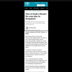 Feeling grateful to be featured in the Deccan Herald for World Theatre Day. Recognition like this gives us the energy to work even harder for the performing arts.
