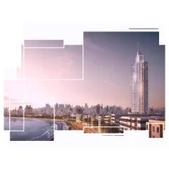A conceptual image for One Marina in Marine Lines, a skyscraper designed to ensure every room enjoys breathtaking sea views. It is a testament to modern living, blending luxury with a serene coastal atmosphere.