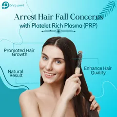 Arrest hair fall with Platelet Rich Plasma (PRP) therapy. This treatment uses your own plasma to promote natural hair growth, enhance hair quality, and deliver natural-looking results.