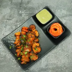 For my vegetarian tandoori lovers, I also make Tandoori Mushroom Tikka. Fresh mushrooms are marinated and grilled to give them a smoky, meaty texture.