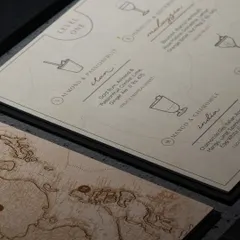 Our menus are founded on mindfulness, with immersive mixology where each sip is a sparkling surprise. This menu, designed like a map, guides you on a global flavor journey.