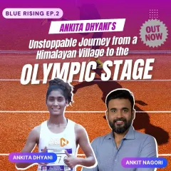 Our 'Blue Rising' vodcast features the unstoppable journey of Olympian Ankita Dhyani. We delve into her experience, the hardships she encountered, and what it felt like to get her first India kit.