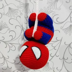 Your friendly neighborhood Spiderman, but make it crochet. This chubby Spiderman car hanging is one of my favorite character creations, perfect for adding a bit of fun to your daily commute. I can create hangings based on any character you love.