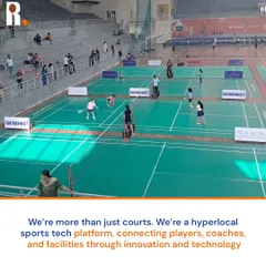 We are more than just courts. This image captures a busy tournament day, illustrating our mission to connect players, coaches, and facilities through technology to build a thriving sports community.