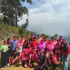 Our Kodaikanal crew, drenched in colours and happiness. We took the Holi party to the Princess of Hill Stations and it was an absolute blast.