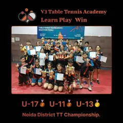 A proud moment with a large group of our winners from the Noida District TT Championship. My goal is to create opportunities for many players to succeed and get recognized for their hard work.