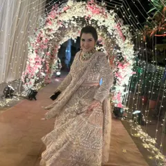 Draped in grace, shining in style. Our lovely client chose to rent her dream look and totally owned it.