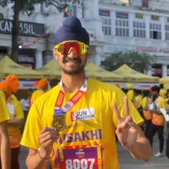 Victory at the Super Sikh Run. My training isn't limited to karate; I build all-around endurance and athleticism, which gave me a personal best 5km time of 19:23.
