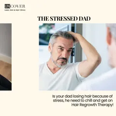Is stress causing hair loss? Our Hair Regrowth Therapy can be a great gift for Father's Day to help dad relax and restore his hair.