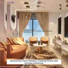 Harmonious color palettes are key to creating serene and inviting ambiances. This space uses soft, earthy tones to craft a calm and luxurious feel.