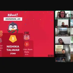 The moment of victory! This screenshot shows the online results of the DÉFI Inter-Alliance 2025 competition, with our student Nishika Talwar in first place. We celebrated by broadcasting the event live at our library for our community to cheer her on.