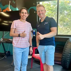 Posing with my MAT instructor. Continuous learning and adopting new, evidence-based tools are essential for providing the best possible care to my clients.