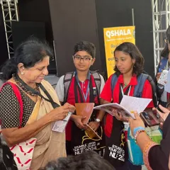 A precious moment at the Neev Literature Festival, signing books and chatting with young readers. Their questions and excitement are a powerful reminder of why I write.
