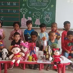 Our little shining stars with their favorite toys for the Show and Tell competition. This activity helps them articulate their thoughts and share their interests with their peers.