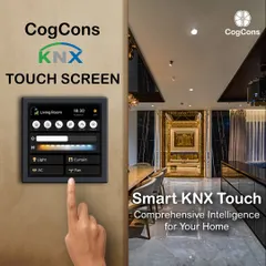 This is the command center of your smart home. Our KNX touch screen provides a single, elegant interface to manage everything from lighting and curtains to air conditioning and fans, all with an intuitive touch.