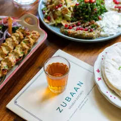 A detail shot from our shoot at Cafe Zubaan, focusing on their branding on the menu alongside their delicious food. It’s important to integrate the brand identity naturally into the visuals.