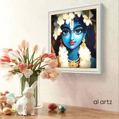 Here is the 'Expressions of the Soul' painting shown in a home setting. Its smaller size makes it ideal for a personal altar, a meditation corner, or a desk, serving as a constant, gentle reminder of inner peace and devotion.
