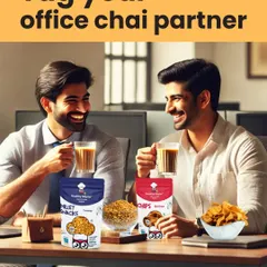 What's the real solution to work stress? A hot cup of chai and some crunchy, healthy snacks with your office buddy. Our Millet Snacks and baked Chips are the perfect pairing for those much-needed tea breaks.