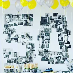 For a 60th birthday, I created this custom photo collage in the shape of the number '60'. It's a unique and heartfelt way to celebrate a milestone by showcasing a lifetime of memories.