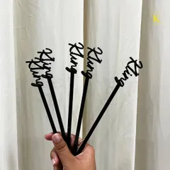 Sleek and stylish custom stirrers with our "Kling" brand name. We can also create these with your name, initials, or event hashtag for a fully branded bar experience.