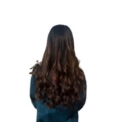A stunning before and after transformation. This image shows the beautiful results of a professional coloring and styling session performed by one of our trainees.