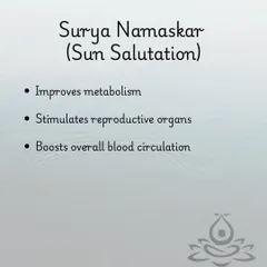 Surya Namaskar (Sun Salutation) is a key sequence for PCOS management as it improves metabolism and stimulates the reproductive organs.
