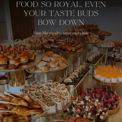 This is the ultimate showcase of a royal feast. A multi-level, expansive buffet with dozens of dishes, from appetizers and salads to main courses and desserts, designed to impress at the most prestigious events.
