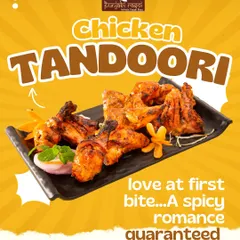 Our Chicken Tandoori is a romance of spices. Marinated and cooked until tender in the tandoor, it is a dish that promises love at first bite.