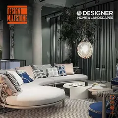We are proud to be the Outdoor Landscaping Partner for Design Milestone, a new ecosystem celebrating design. This image features one of our elegant, curved sofa designs.