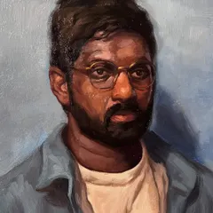 An oil portrait study done on mount board. I pay close attention to getting the likeness just right, ensuring the final commissioned piece truly reflects the person.