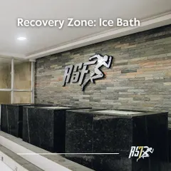 Our state-of-the-art recovery zone features multiple granite ice baths, a critical tool for managing inflammation and accelerating recovery for our athletes.