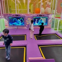 Jump into the future of play on our interactive trampoline. It’s not just bouncing; it’s a high-tech game that gets kids active and laughing.