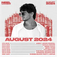 My tour schedule for August 2024, which included 7 cities and an international show in Doha. This poster is proof of my consistent work and reach.