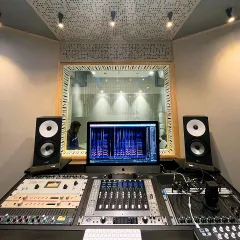 A look inside our main control room. This is where the magic happens, with access to top-tier analog gear and digital tools to help you craft the perfect sound for your project, whether you're recording a demo or a full album.