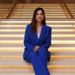 Command the room, one tailored look at a time. This blue suit is one of my favorites for corporate events.
