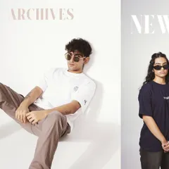 I create dynamic layouts perfect for lookbooks and website banners. Here, I've used text overlays to build a campaign narrative, contrasting "Archives" with "New SZN" to showcase different apparel pieces from the same collection while maintaining a cohesive, modern aesthetic.