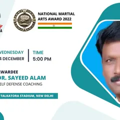 Dr. Sayeed Alam was recognized at our 2022 National Martial Arts Award ceremony for his excellence in self-defense coaching. We celebrate instructors who make a tangible impact on public safety and empowerment.