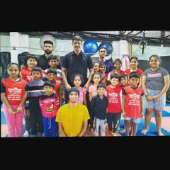 A group photo with my students after a tough but fun gymnastics class. This is our team, our family, at The Rock Bull Academy of Arts.