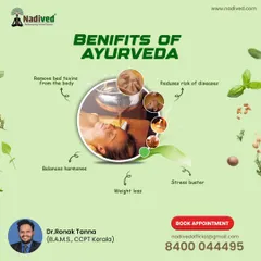 The benefits of Ayurveda are holistic. My treatments help remove toxins, reduce disease risk, balance hormones, manage weight, and act as a powerful stress buster, leading to overall well-being.